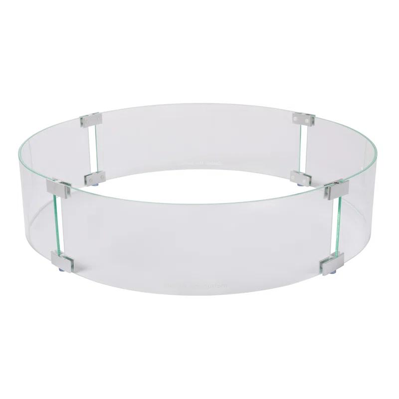 Fire Sense Fire Sense Wind Guard Clear Glass Tempered Glass for Propane, Gas, Fire Pits and Patio Heaters-Round-26 Inches