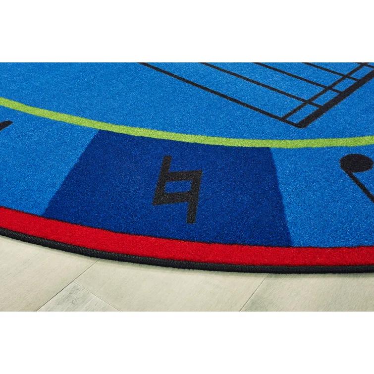 Carpets for Kids A Sharp Music Classroom KID$Value Plus™ Blue Area Rug