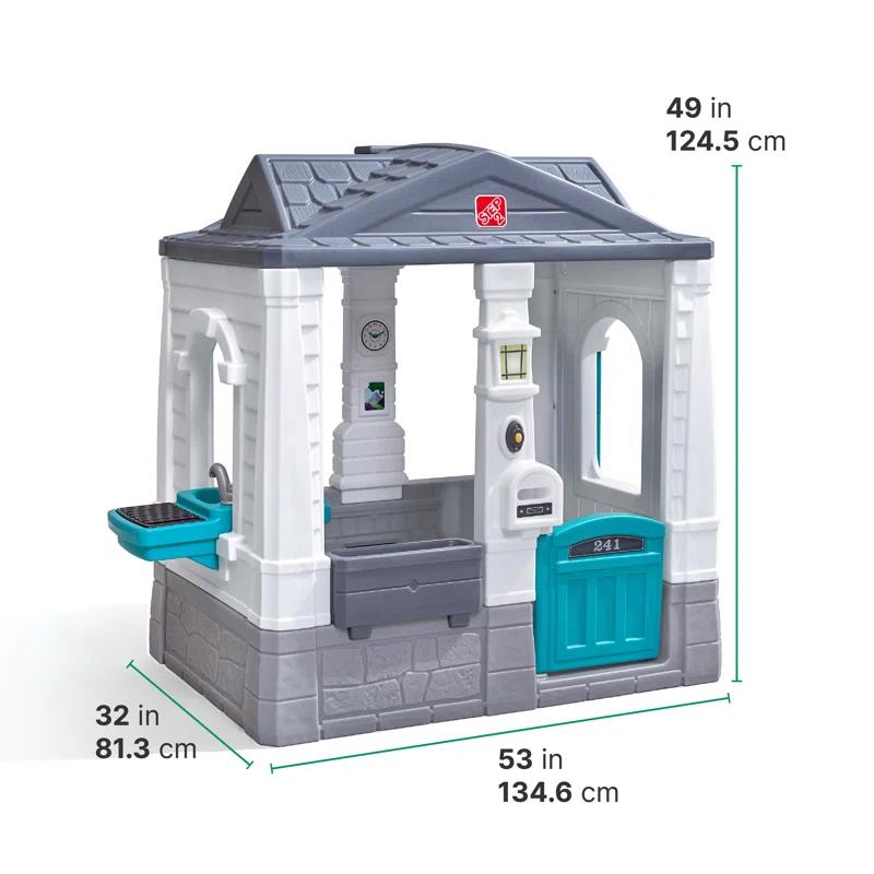 Step2 Step2 Neat & Tidy Cottage Homestyle Edition Kids Outdoor Playhouse for Toddlers