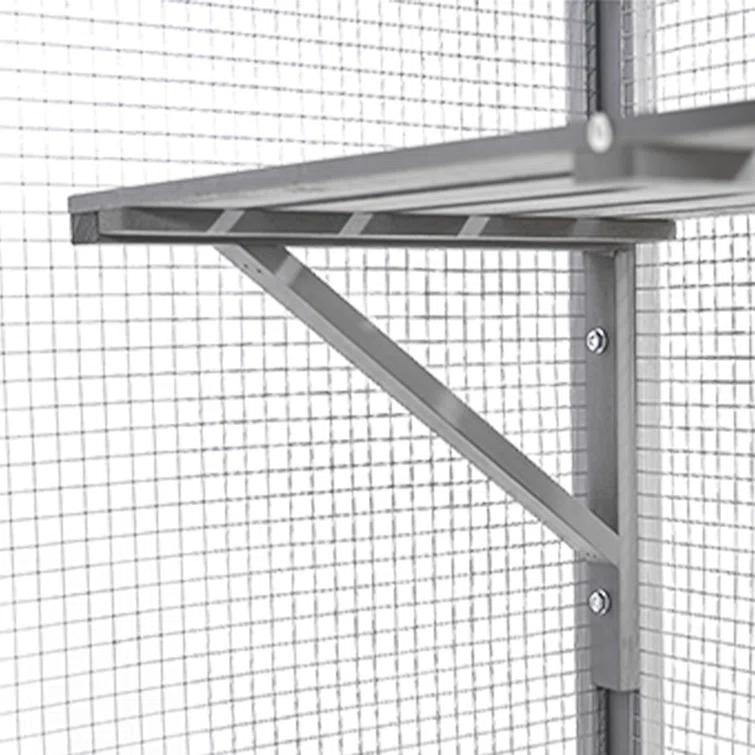 Gracie Oaks Outdoor Cat Enclosure with Roof 72" Height Cat Wooden House Large Cat Catio