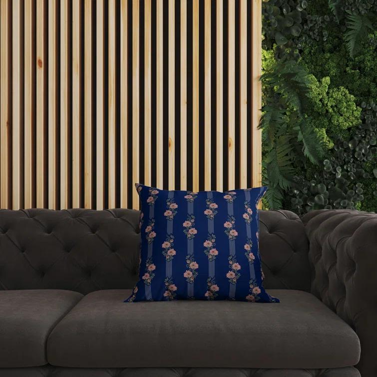 Amrita Sen Floral Luminosity Floral Indoor/Outdoor Reversible Throw Pillow