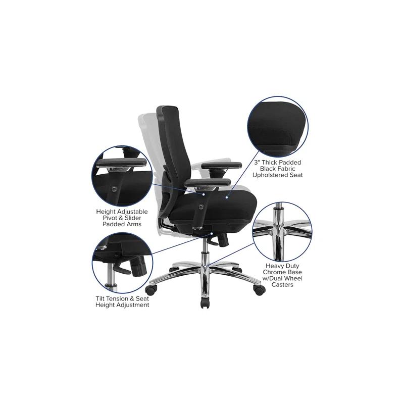 Flash Furniture Hercules 24/7 Intensive Use Big & Tall 350 lb. Rated Mesh Multifunction Chair