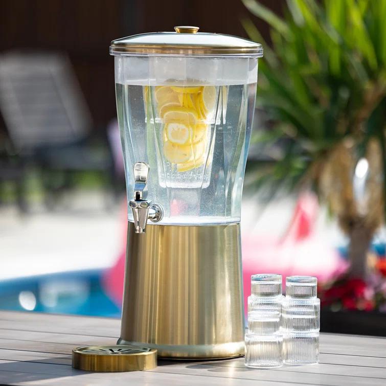 Service Ideas Service Ideas 3 Gallon Beverage Dispenser with Infuser Tube and Stainless Steel Spigot