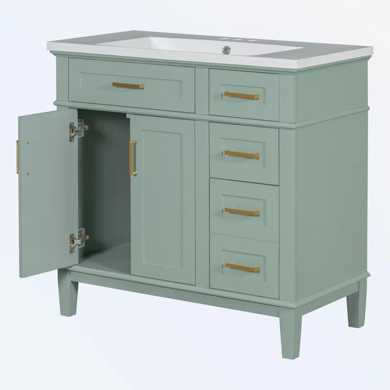 red chair Bathroom Storage 36'' Bathroom Vanity with Top