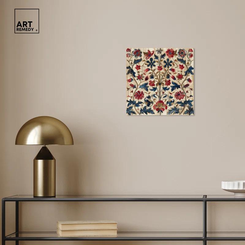 Art Remedy Ivory Floral Embroidery Chic Farmhouse Wall Art by Art Remedy