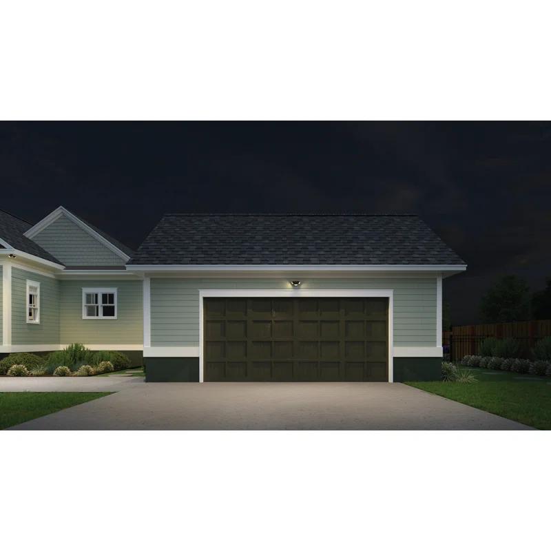 Lithonia Lighting 2 - Head Hardwired Dusk to Dawn Outdoor Security Flood Light with Motion Sensor