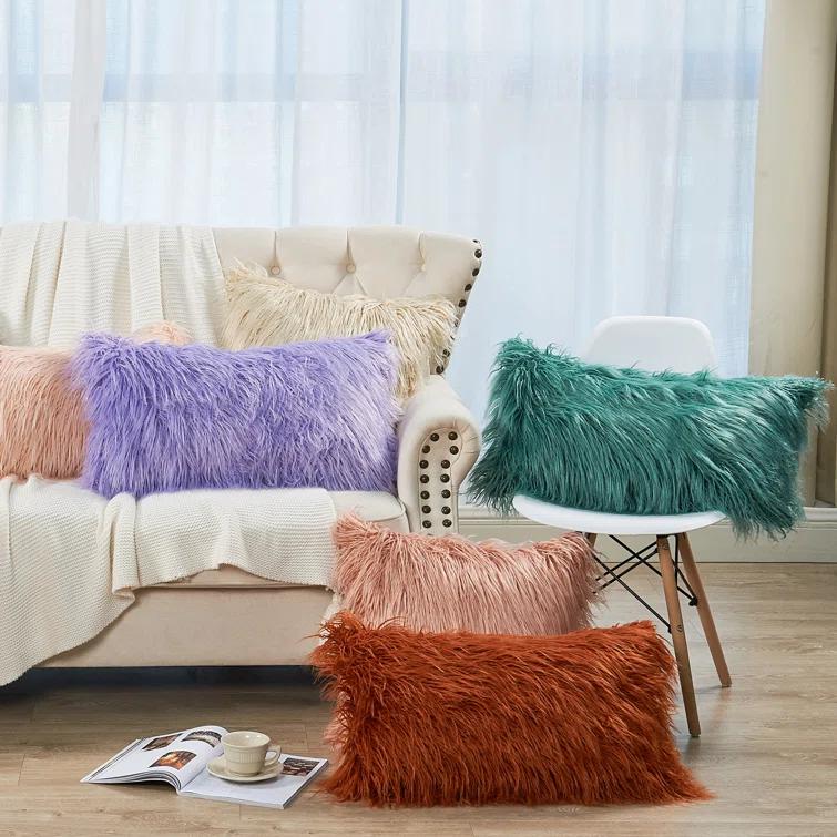 Home Soft Things Mongolian Rectangular Pillow Cover (Set of 2)