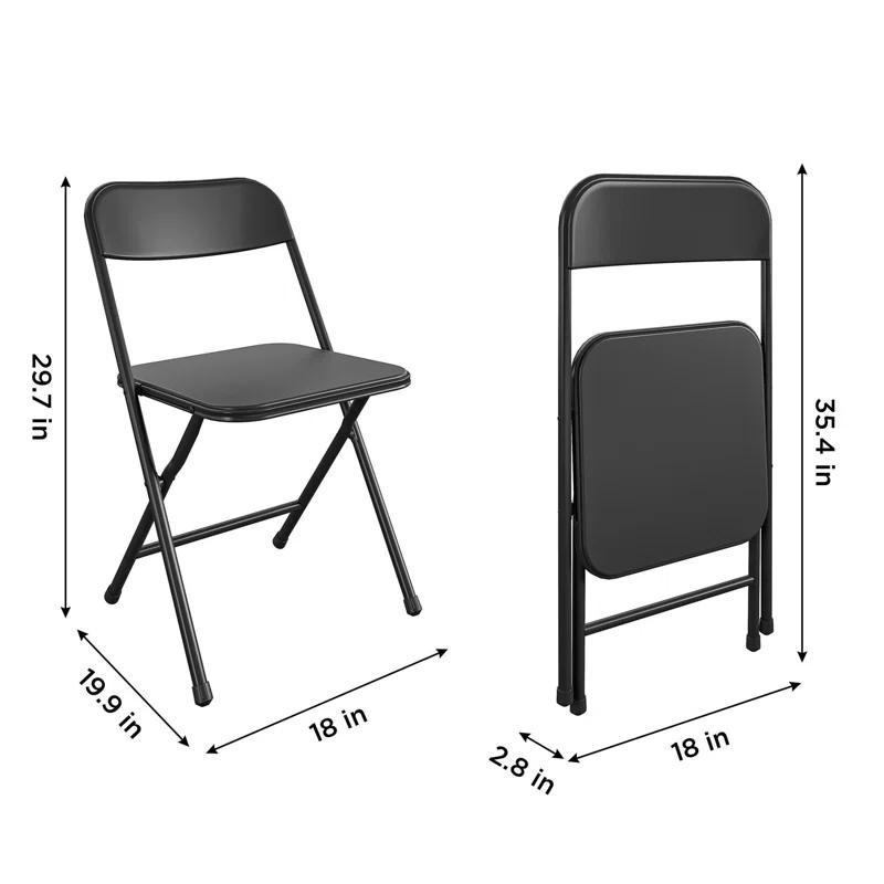 COSCO COSCO 5-Piece Solid Resin Centerfold Table & Chair Dining Set