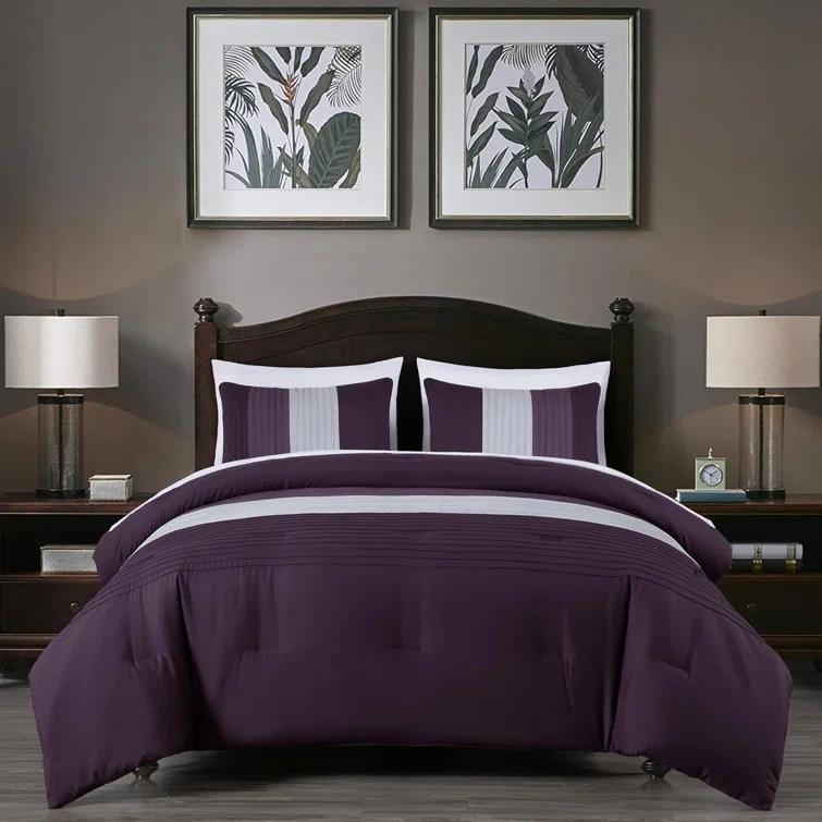 Chezmoi Collection Briar Microfiber Bed in a Bag Comforter Set