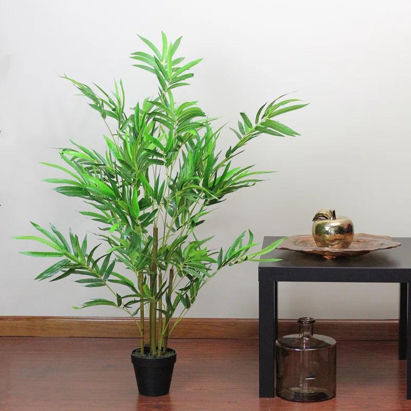 Northlight Seasonal 47" Green and Brown Potted Two Tone Artificial Bamboo Plant