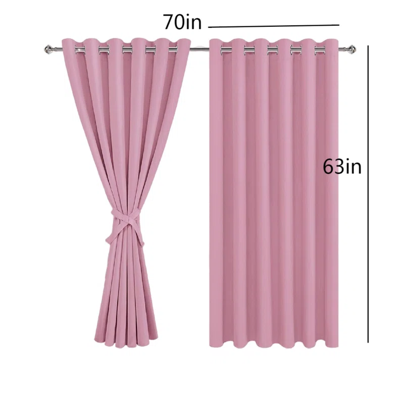Eider & Ivory™ Tarrants Polyester Room Darkening Curtain Pair (Set of 2)