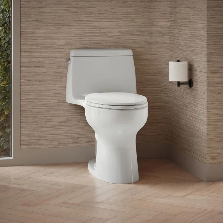 Kohler Santa Rosa Comfort Height One-Piece Compact Elongated 1.28 Gpf Toilet With Revolution 360 Swirl Flushing Technology And Continuousclean St K-30812-0