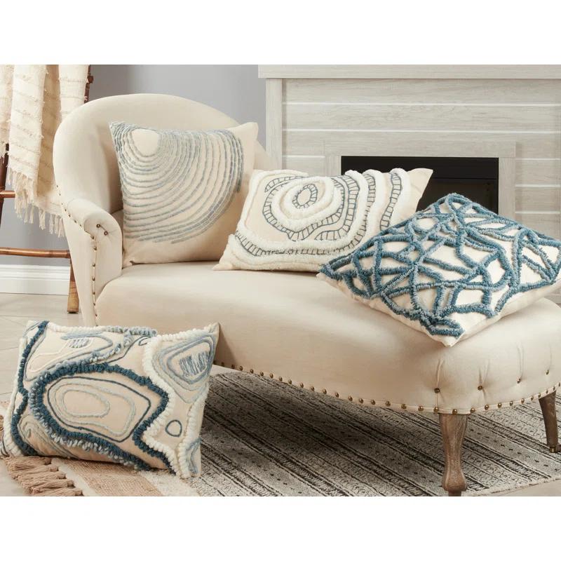 Saro Topography Cotton Pillow Cover