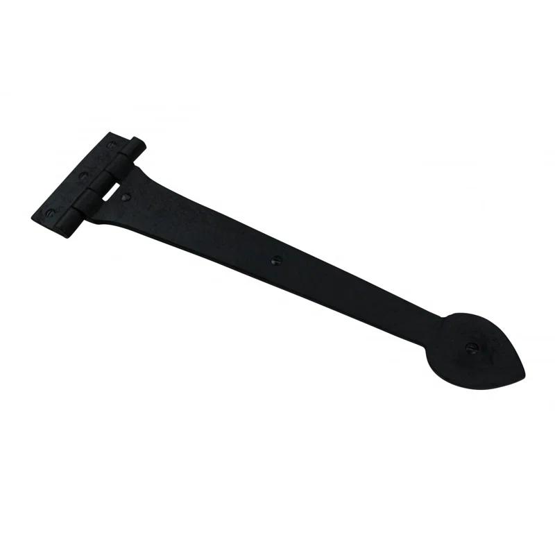 Heavy Duty Wrought Iron Heart Tip Door Strap Hinge