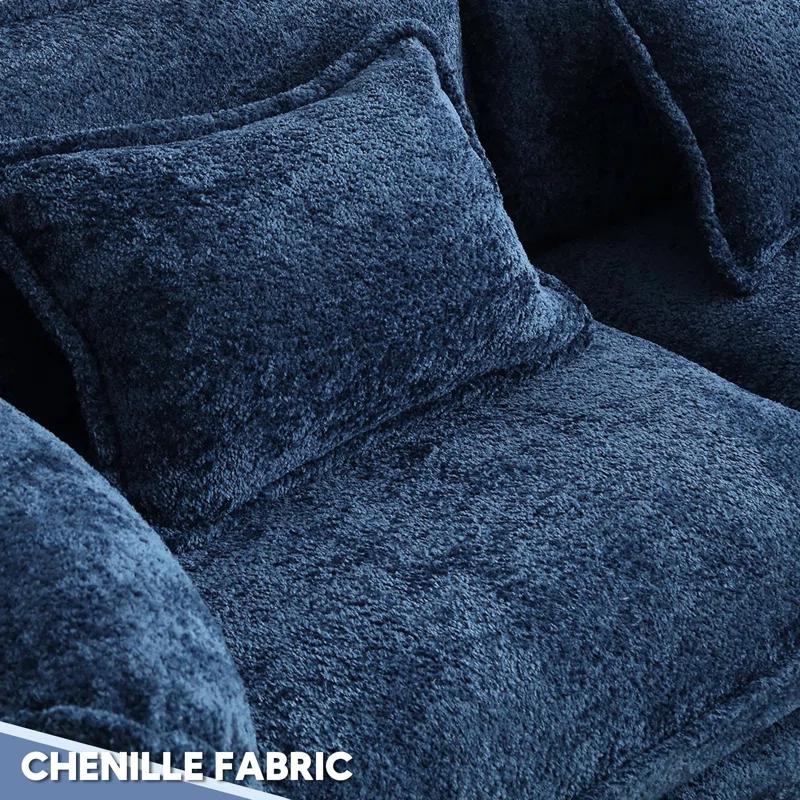 Latitude Run® Millan 112" L Shaped Modular Sectional Sofa with Ottoman & Memory Foam