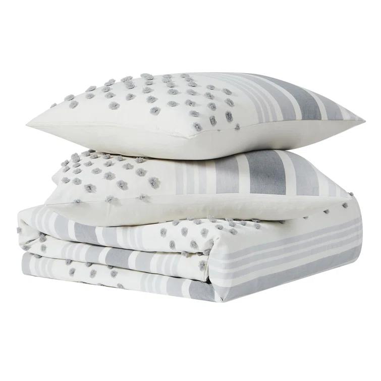 Brooklyn Loom Plain Weave Geometric Shapes Duvet Cover Set
