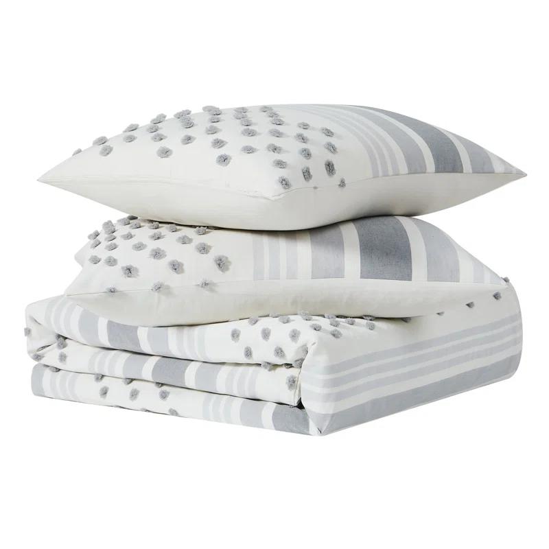 Brooklyn Loom Plain Weave Geometric Shapes Duvet Cover Set