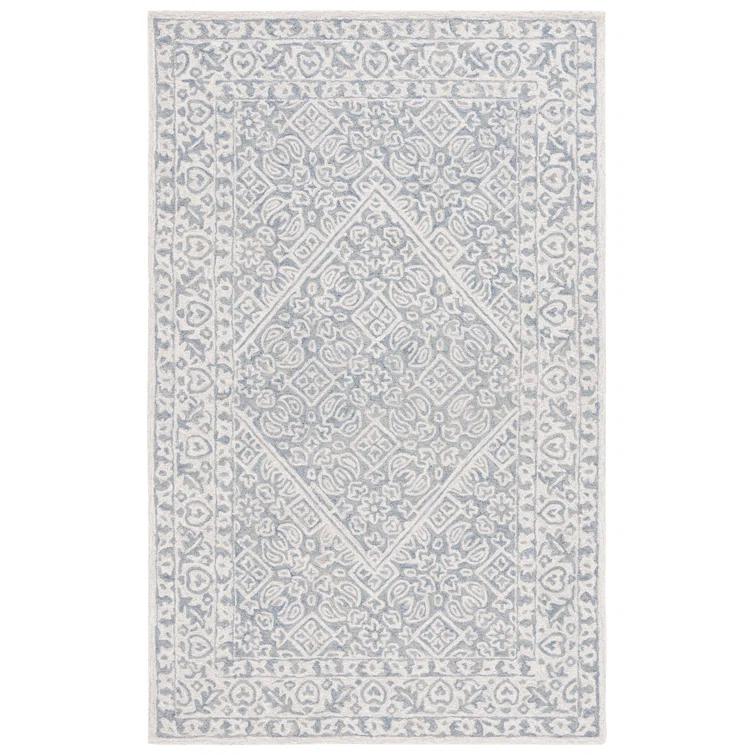 Safavieh Dip Dye Hand Tufted Wool/Cotton Oriental Rug in Gray/Ivory
