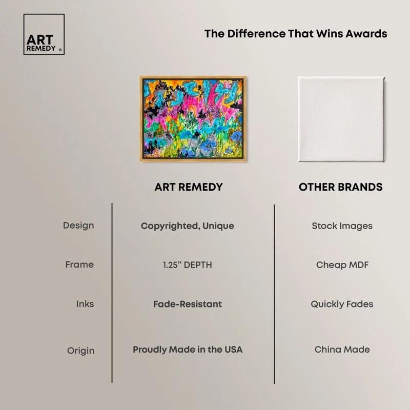 Art Remedy Colorful Wilderness Canvas Bright Colorful Abstract Art by Art Remedy