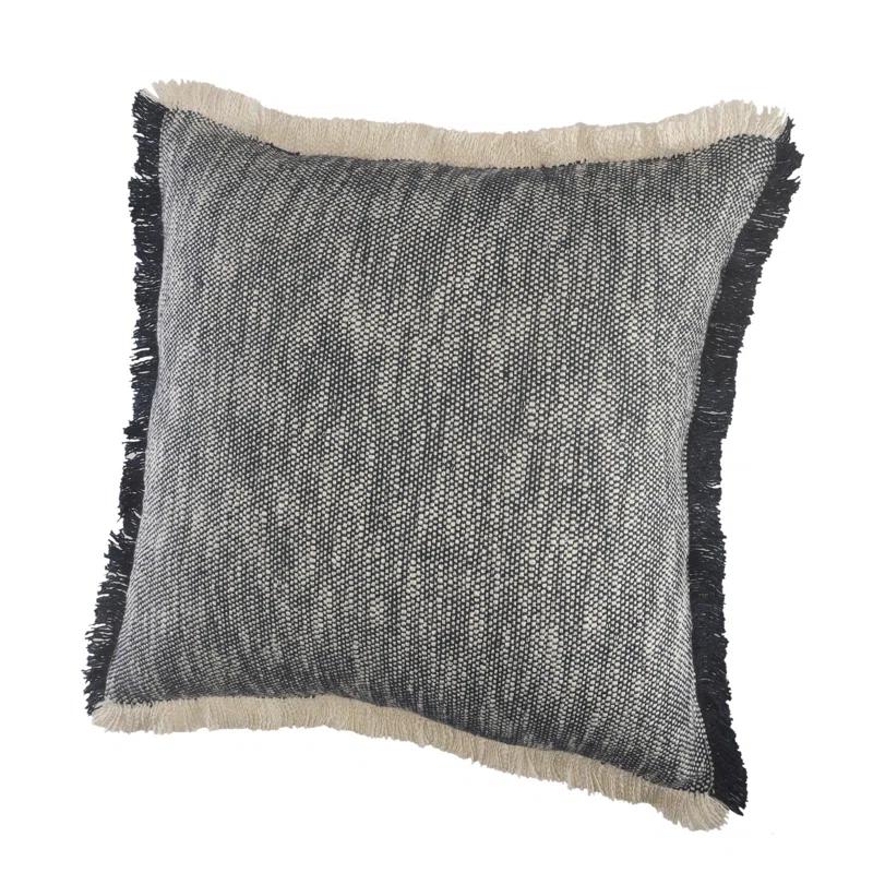 Rajani Home Jessei Fringed Cotton Throw Pillow