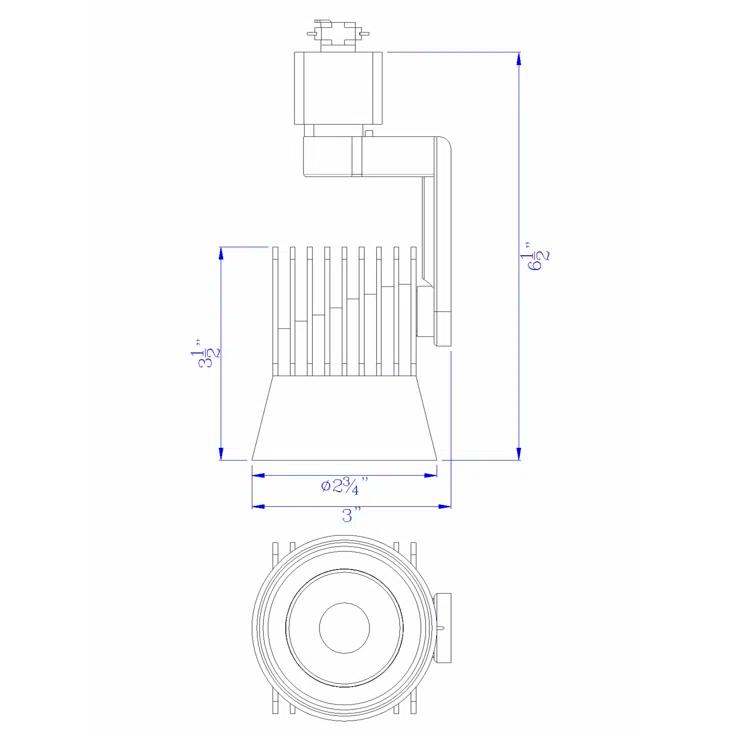 Cal Lighting LED Adjustable Track Head HT-807-WH