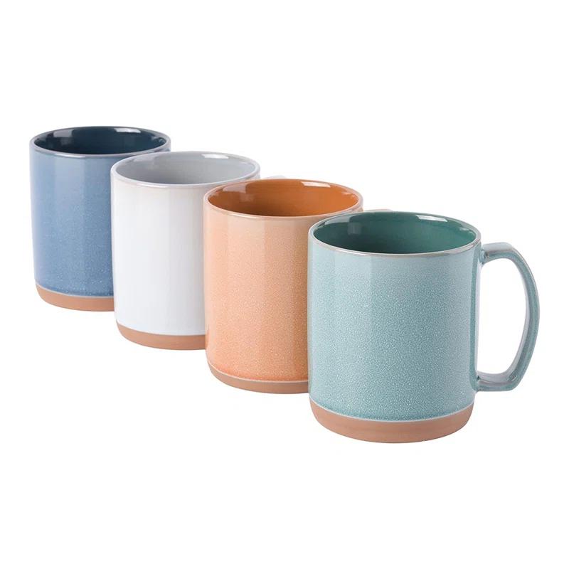 Mr. Coffee Dorsey 4 Piece Assorted Color Mug Set