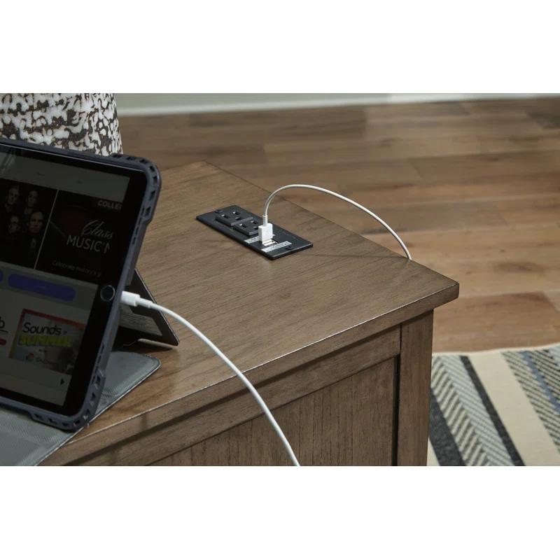 Lark Manor™ Dalson End Table and Built-In Outlets