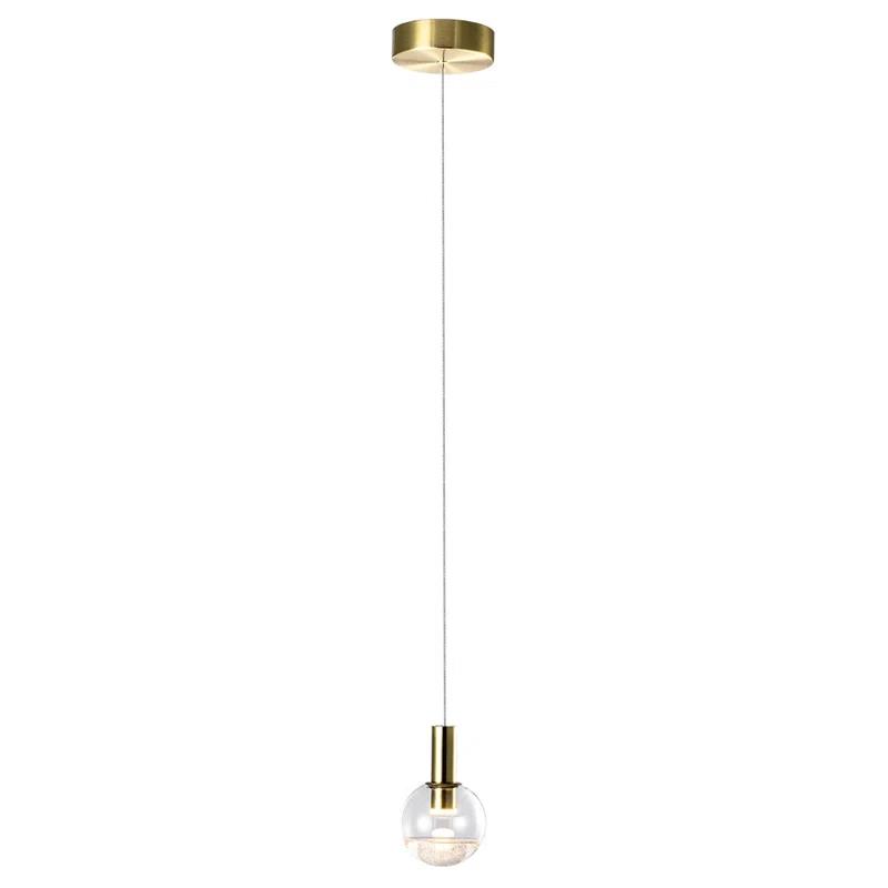 VONN Lighting Sienna 5-in Integrated LED Height Adjustable ETL Certified Pendant Light with Globe Shade