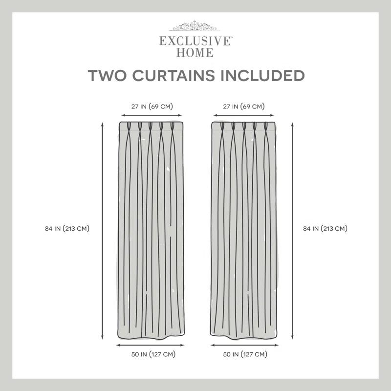 Amalgamated Textiles Loha Synthetic Solid Color Semi-Sheer Pinch Pleat Curtain Panels