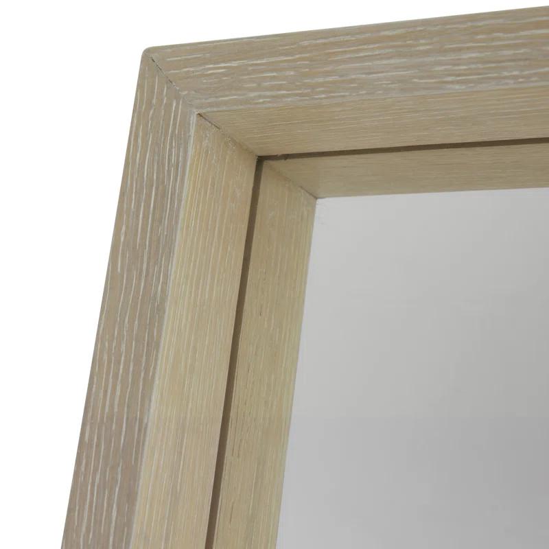 Solaria Wood Flat Wall Mirror