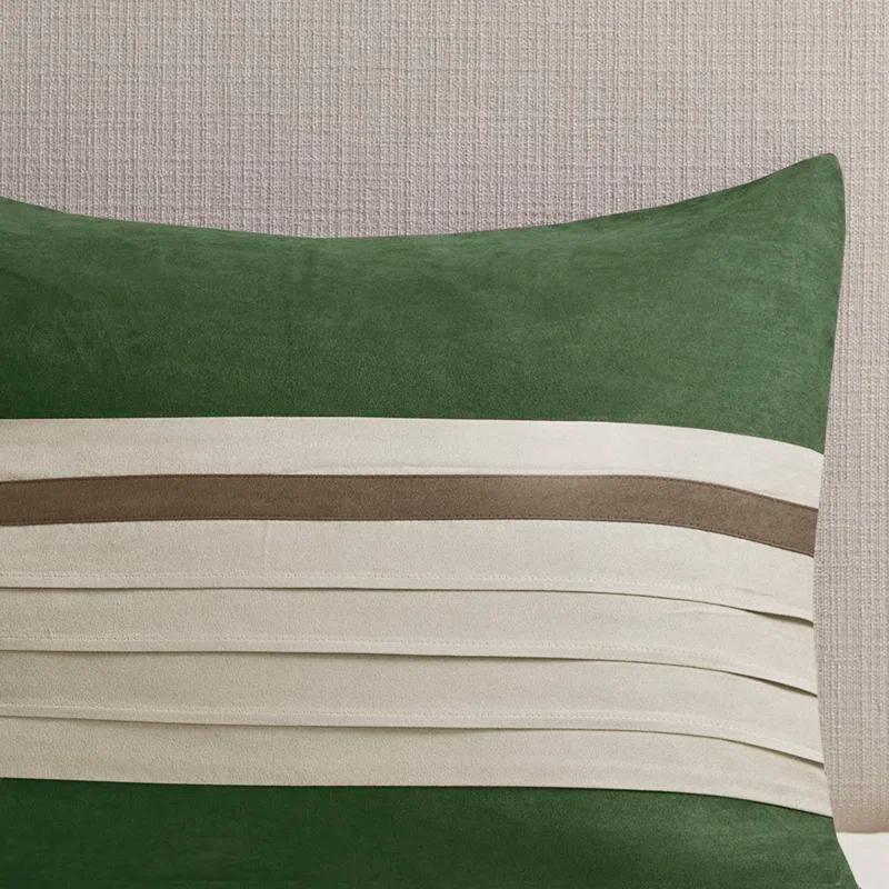 Madison Park Palmer 7 PC Pieced Faux Suede Comforter Set