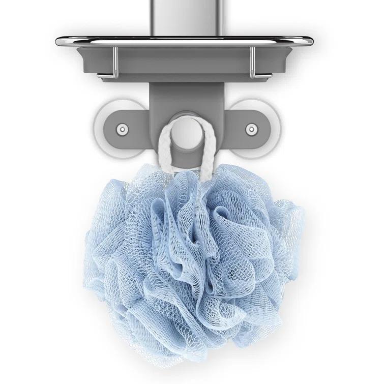 Simplehuman Medium Adjustable Shower Caddy, Stainless Steel/Anodized Aluminum Rust-Proof Frame