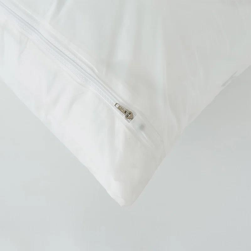 Bargoose Home Textiles 100% Cotton Pillow Protector, Dust Mite Proof, Chemical-Free, Breathable, Zippered Allergen Barrier