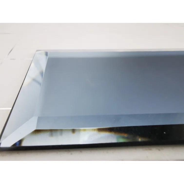 Abolos Frosted Reflections 3 in. x 6 in. Matte Glass Mirror Beveled Subway Decorative Kitchen & Bathroom Wall Tile