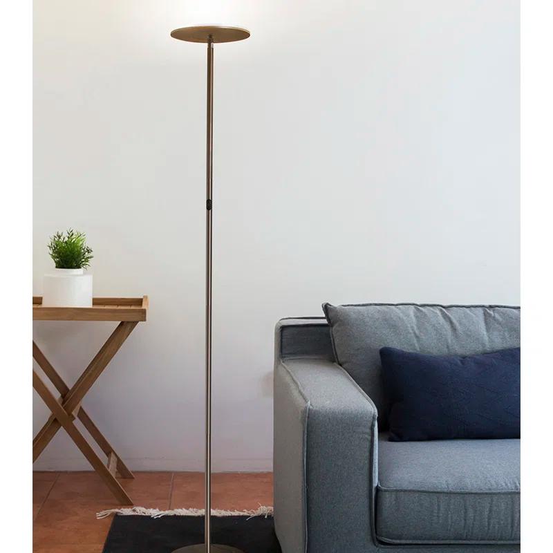 Brightech Sky Flux Industrial 63" Dimmable LED Floor Lamp with Adjustable Head