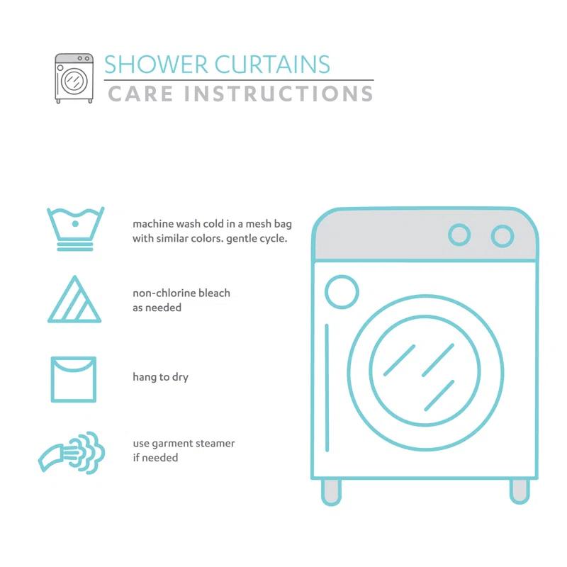 Tucker Stripe Cotton Striped Shower Curtain