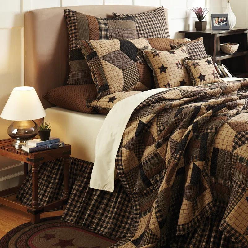 VHC Brands Bingham Farmhouse / Country Cotton Patchwork Quilt