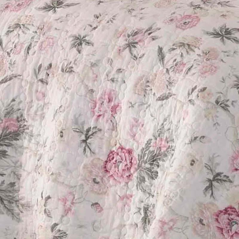 Laura Ashley Laura Ashley Breezy Floral Cotton Reversible Quilt Set