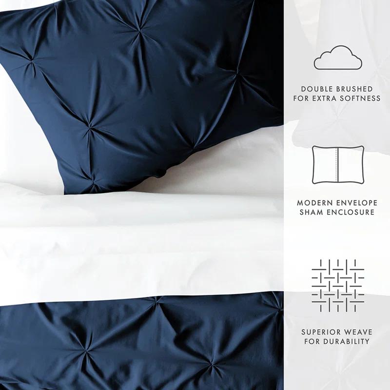 Becky Cameron Pinch Pleat Textured Duvet Cover Set