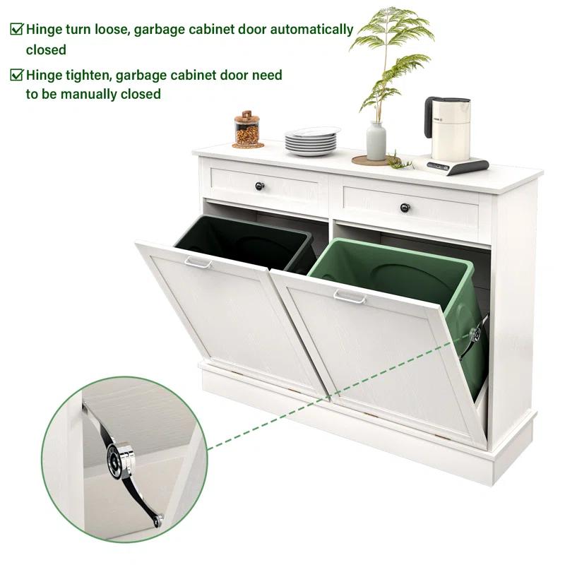 Double Tilt Out Trash Kitchen Cabinet