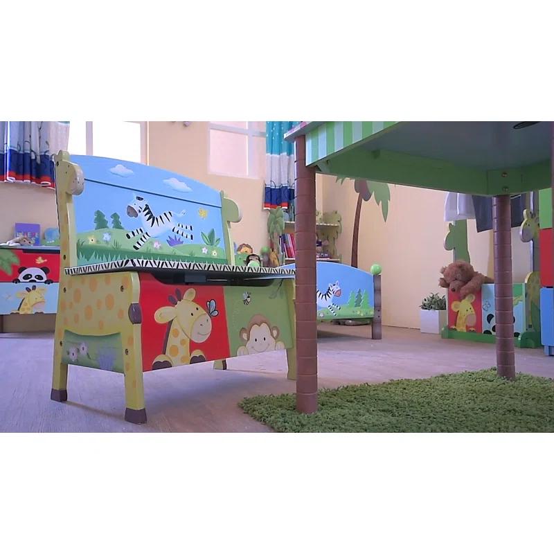 Fantasy Fields by Teamson Kids Sunny Safari  3-Tier Toy Storage Bookshelf & Drawer