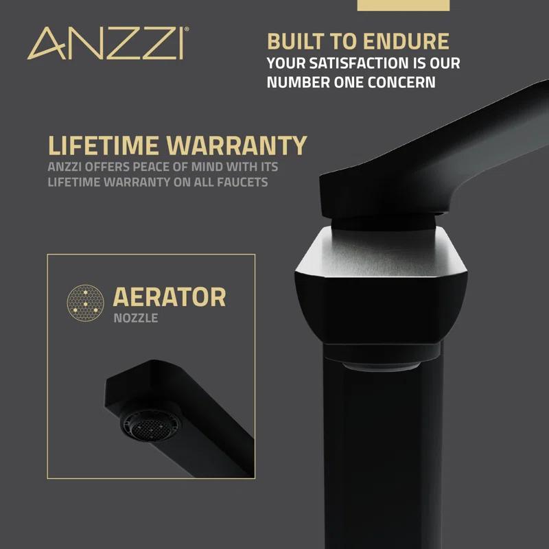 ANZZI L-AZ900MB-BN Single-Hole Single-handle Bathroom Faucet with Drain Assembly