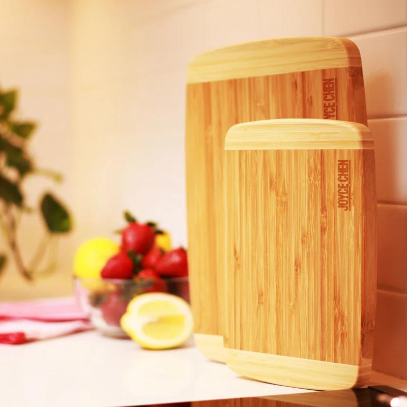 JOYCE CHEN Joyce Chen Large Burnished Bamboo Cutting Board, 10X15-Inch