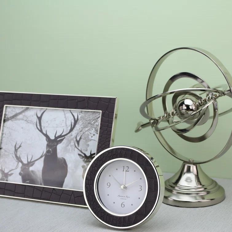 Classic Silver 5x7 Faux Croc Picture Frame