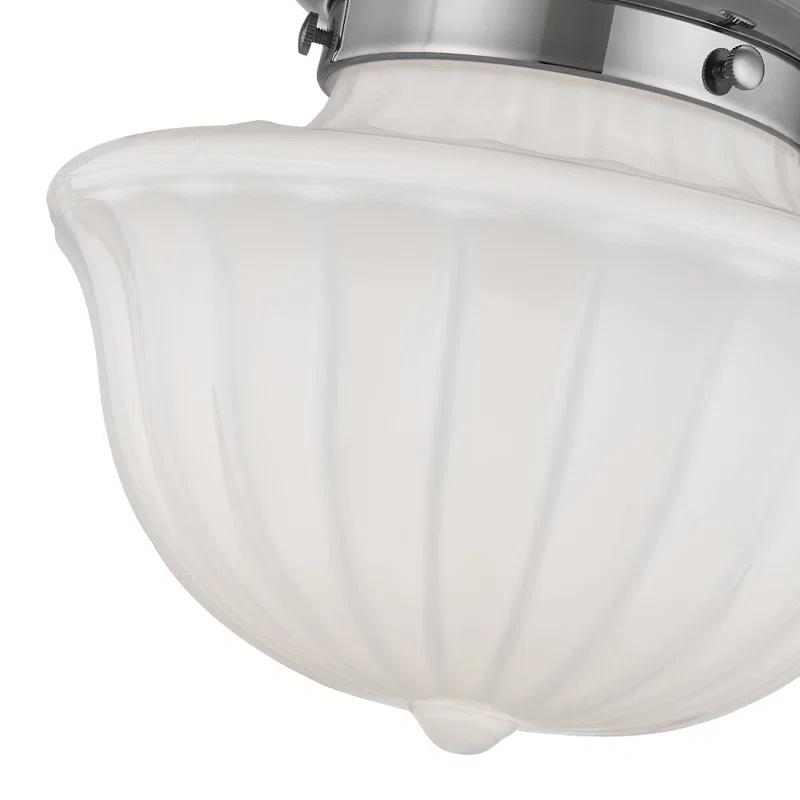 Maisie Single Light Glass Semi Flush Mount