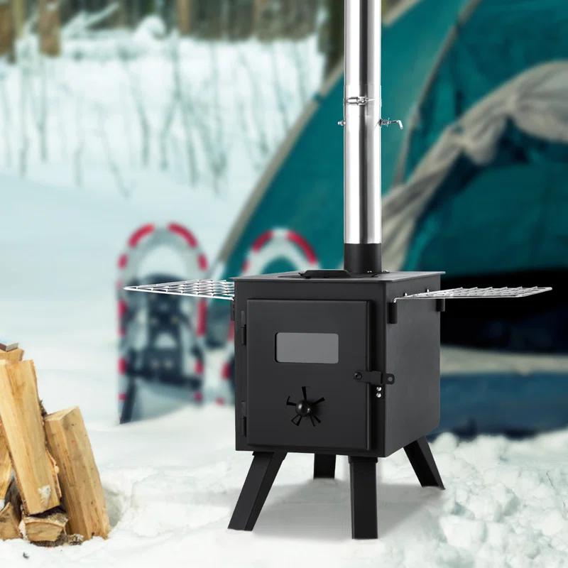 VEVOR 11 Square Feet Natural Vent Freestanding Wood Pellets Stove