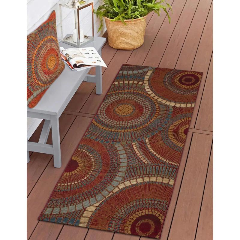 Marina Circles Indoor/Outdoor Pillow 18" X 18"