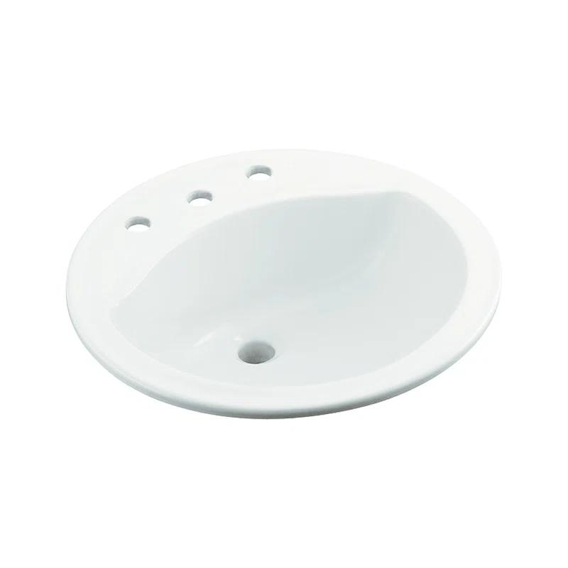 Sterling by Kohler 441908-0 Modesto Ceramic Circular Drop-In Bathroom Sink