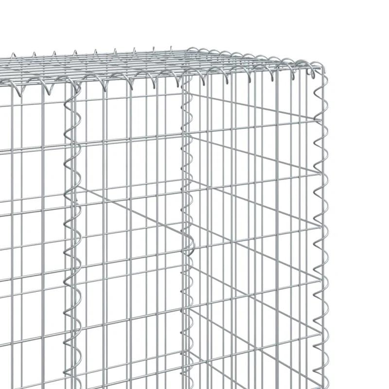 VidaXL Silver Metal Border Fencing