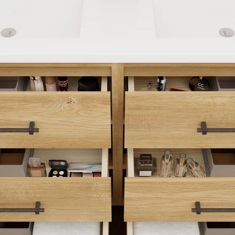 MEBO Victoria 58.9'' Double Bathroom Vanity with Acrylic Top